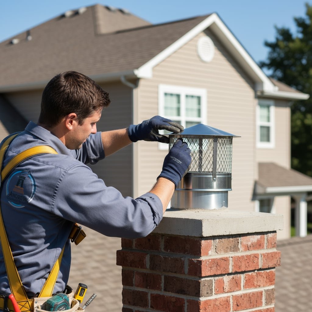 Boston Chimney Cap Installation